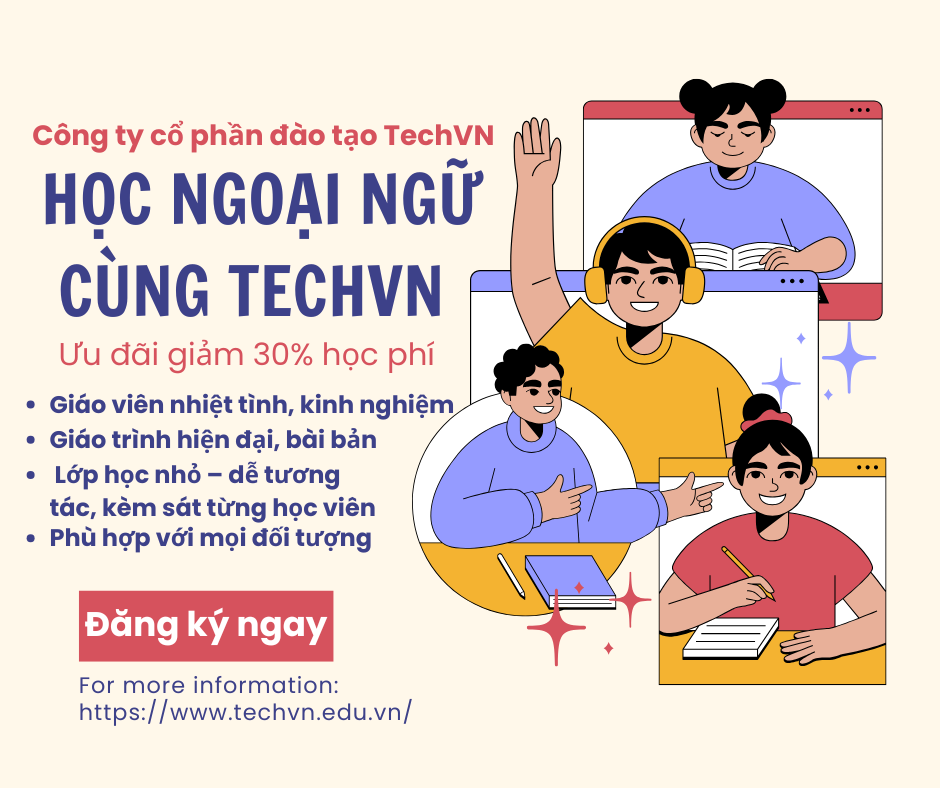 Học ngoại ngữ cùng TechVN